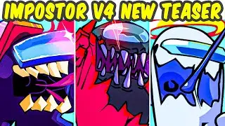 FNF VS EVIL Impostor V4 ALL NEW LEAKS / Teaser (IMPOSTOR +FLA) | MOD/Among Us | Friday Night Funkin