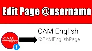 How to Edit Page @username || Change Page @username on Mobile