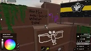 Spreading Omsk propaganda on Roblox Spray Paint ⬛🟨🦅