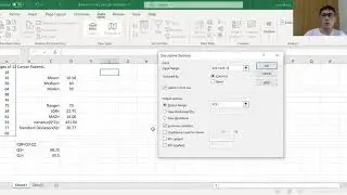 Finding the value of Measures of Center and Variation in EXCEL Part 2