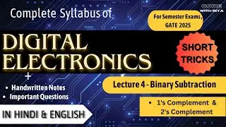 Binary Subtraction with Practice Questions | Digital Electronics | CSE, IT, EE, ECE | Lec 4