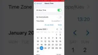 Setting the date and time on iPhone manually