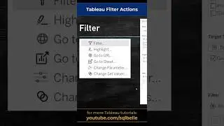 #Tableau - What are Tableau Filter Actions?  #tableaututorial #tableautraining #tableautips