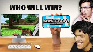 Minecraft Mobile VS PC 🔥 (Who will Win?) with 