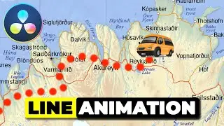 TRAVEL MAP LINE ANIMATION in Davinci Resolve | Tutorial