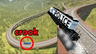 Train Police takedown maneuvers - beamng drive | Car Pal