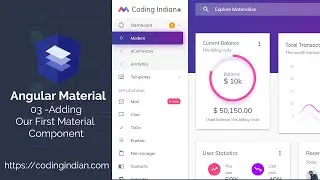 Angular Material | Adding Our First Material Component | 03 | codingindian.com