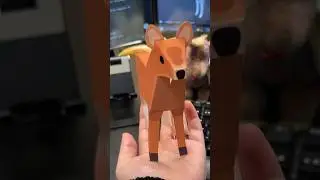 I made a water deer papercraft! :D #lowpoly #lowpoly3d #lowpolyart #papercraft