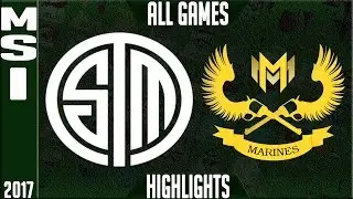 TSM vs GIGABYTE Marines Highlights ALL GAMES - MSI Play In 2017 Semi Finals - TSM vs GAM Highlights