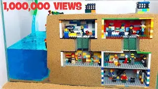 Dam Breach Experiment - Fallout Shelter, Underground Base Flooded * LEGO