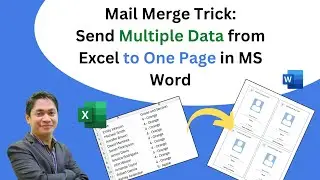 Mail Merge Send Multiple Data from Excel to One Page in Word (for IDs, Certificates, etc.)