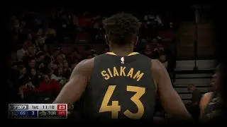 Pascal Siakam Back to Back 3's - Raptors vs Warriors