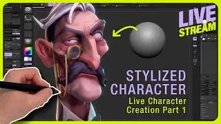 Stylized Character Sculpting in ZBrush | Live Stream Part 1