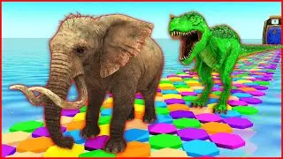 Temple run Titan T-rex chasing wild elephant turns into monster | Versuslife ep.75