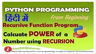 Program To Calculate Power of a Number Using Recursion In Python | Recursion Power Function Example