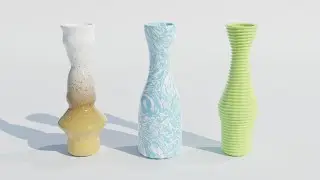 Vase Generator using Geometry Nodes - Procedural Nodes (part 89)