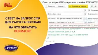 Ответ на запрос СФР для расчета пособия. На что обратить ВНИМАНИЕ | Микос Программы 1С