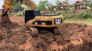 Excavator digging soil and wetlands watering #machine #viral #trending #adventure #excavator #jcb