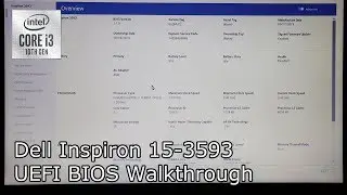 Dell Inspiron 15 3593 UEFI BIOS Setting Walkthrough