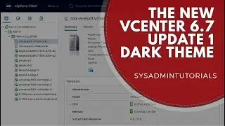 vCenter 6.7 Update 1 - The New Dark Theme