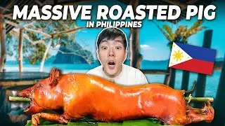 I Tried HUGE Roasted Pig in Philippines, Lechon