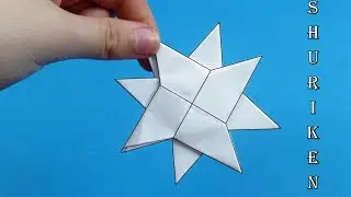 How to make paper shuriken. Origami ninja shuriken