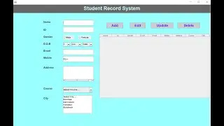 Student Registration form in java