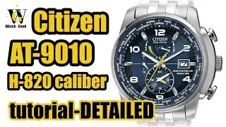 Citizen AT 9010, 9030, 9070, 9071, 9080 - Caliber H820 setup and a short functions instruction