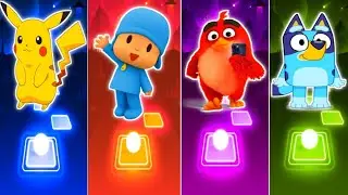 Pikachu 🆚 POCOYO 🆚 Angry Bird 🆚 Bluley 🎶 Who is best