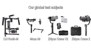 Gimbal comparison, Zhiyun Crane 2, Crane V2, Gudsen Moza Air, DJI Ronin M