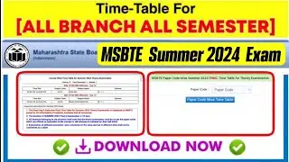 🔴MSBTE Summer 2024 Exam Date Out MSBTE New Updates Msbte Latest News Today