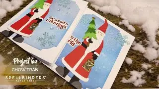 Christmas card with St  Nick die set