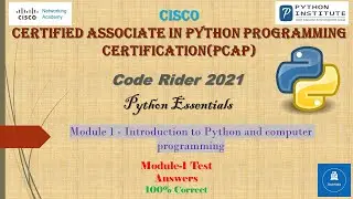 CISCO| Python Essentials Answers-1 (PCAP)| Module-1 Test 💯% Correct Answers| Introduction to Python.