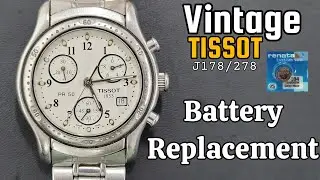 How To Change Battery Vintage TISSOT PR50 J178/278 Chronograph Watch