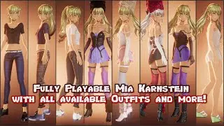 Code Vein Mod Showcase - Fully Playable Mia Karnstein with all available Outfits and more!