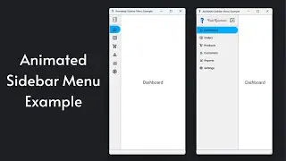 PyQt6 Programs | Animated Sidebar Menu Example