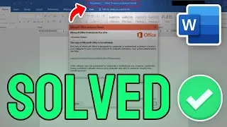 How to Fix Microsoft Word Product Activation Failed | This Copy of Microsoft Office is Not Activated