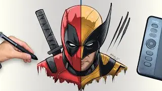 Como Dibujar a DEADPOOL y WOLVERINE paso a paso 😎🔥 Parblo Intangbo SW Review ✨