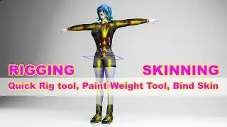 Rigging and Skinning using Quick Rig, Paint Weight, and Bind Skin tool in Maya 2020