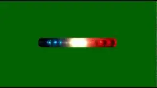 Police Light Bar On Green Screen