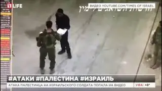 Атака палестинца на израильского солдата попала на видео