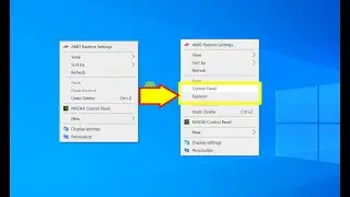 How to Add Control Panel | Explorer | etc Shortcuts on Desktop Context Menu on Windows 10