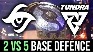 Secret vs Tundra - 2 vs 5 RAPIER BASE DEFENCE on TI11