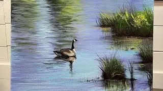 How To Paint “Canada Goose” acrylic painting tutorial