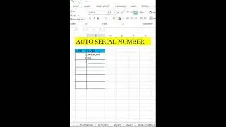 Auto Serial numbers,,,@excel_24th
