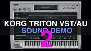 Korg Triton VST Plugin Sounds Demo Part Two - No Commentary - Korg Collection Music Software