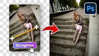 How to Straighten Image in Photoshop | Straighten Photo without Cropping it - Photoshop Tutorial