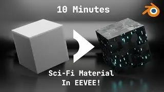 Blender 3D - Create this Awesome SCI-FI MATERIAL in 10 MINUTES (EEVEE and Cycles) | Blender Tutorial