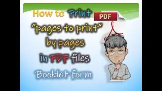 How to Print in pages by pages in booklet format in pdf files