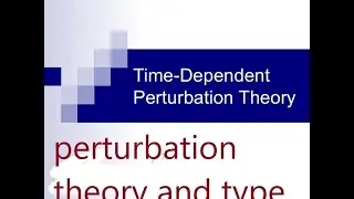perturbation theory in quantum mechanics ( english version)